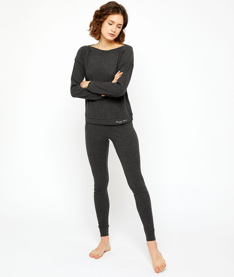 Camiseta loungewear antracita.