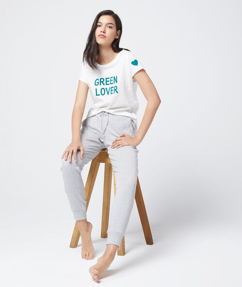 Camiseta 'green lover' algodón orgánico crudo.