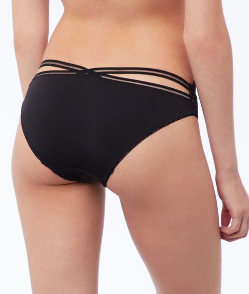 Braguita microfibra y encaje negro.