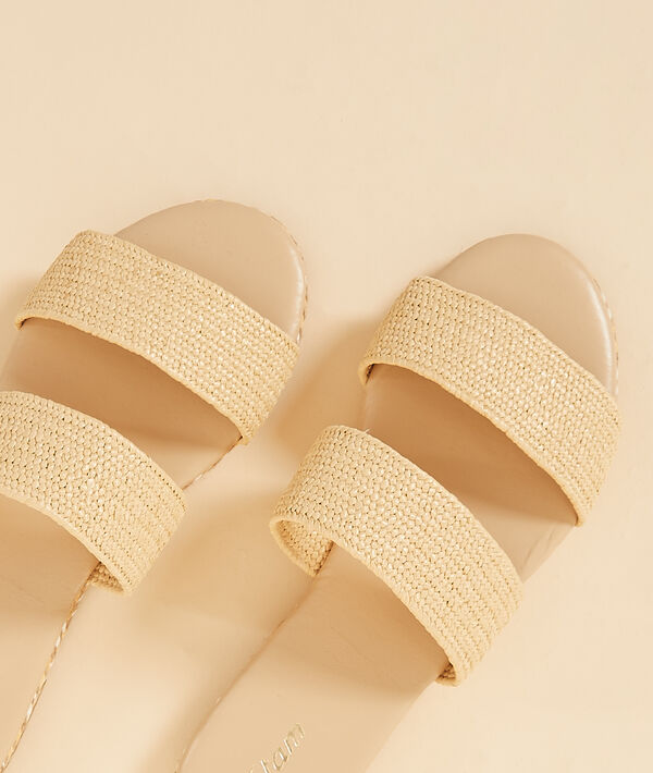 Sandalias de tiras, efecto rafia Sandalias de tiras, efecto rafia;${refinementColor}