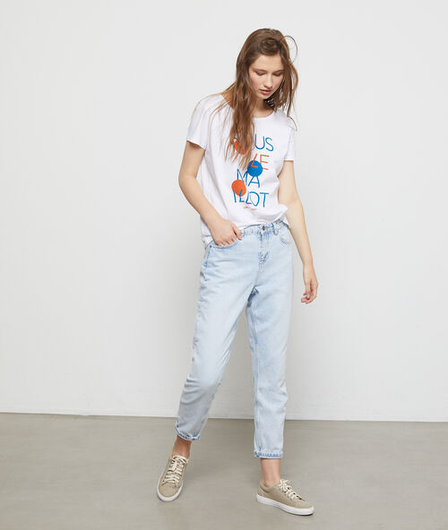 T-shirt "sous le maillot" en coton blanco.