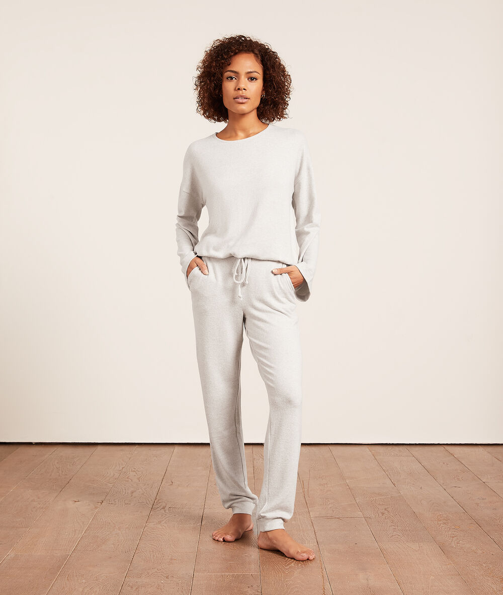 Pantalón pijama crudo.