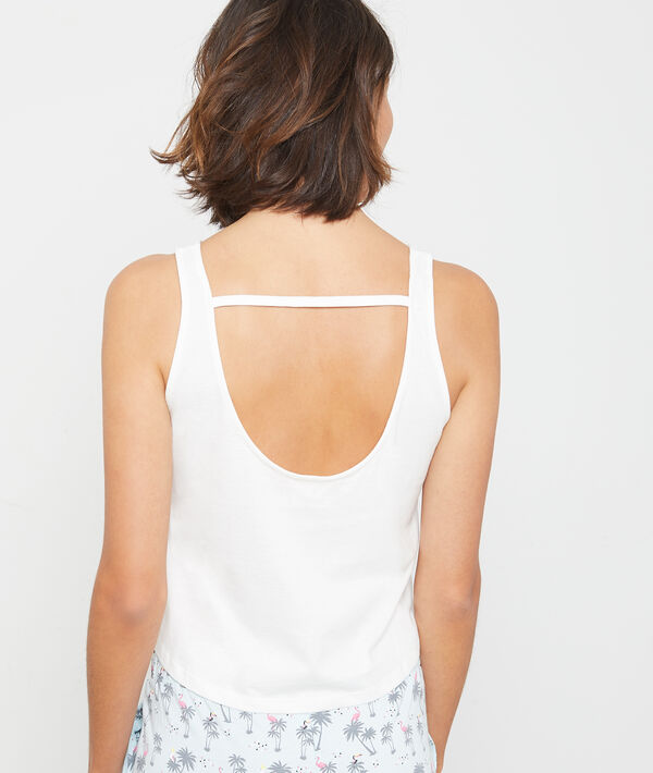 Crop top con mensaje estampado Crop top con mensaje estampado