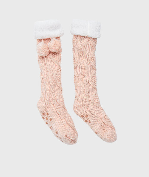 Calcetines tricotados con forro Calcetines tricotados con forro
