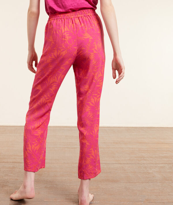 Pantalón pijama 7/8 estampado tropical Pantalón pijama 7/8 estampado tropical;${refinementColor}