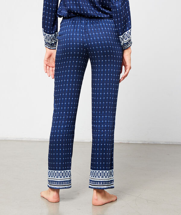 Pantalón de satén estampado Pantalón de satén estampado