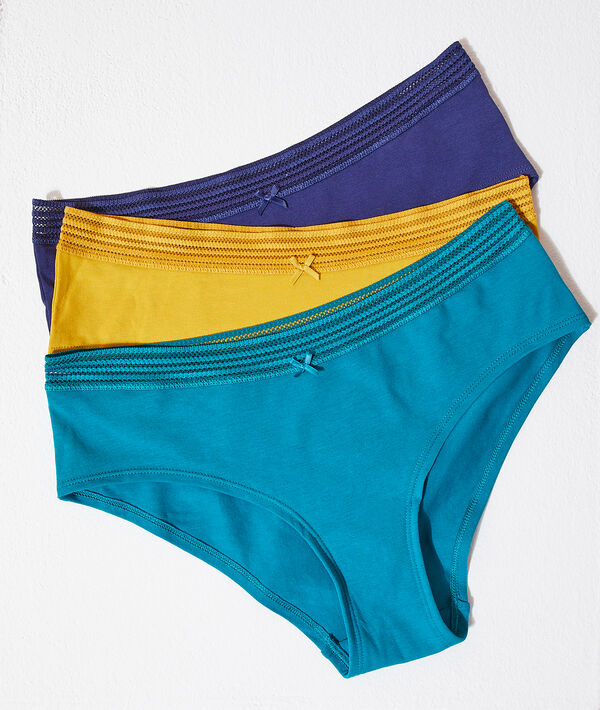 Lote de 3 culotes de algodón Lote de 3 culotes de algodón;${refinementColor}