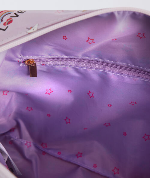 Neceser unicornio violeta.