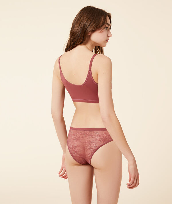 Top reversible de encaje y microfibra Top reversible de encaje y microfibra;${refinementColor}