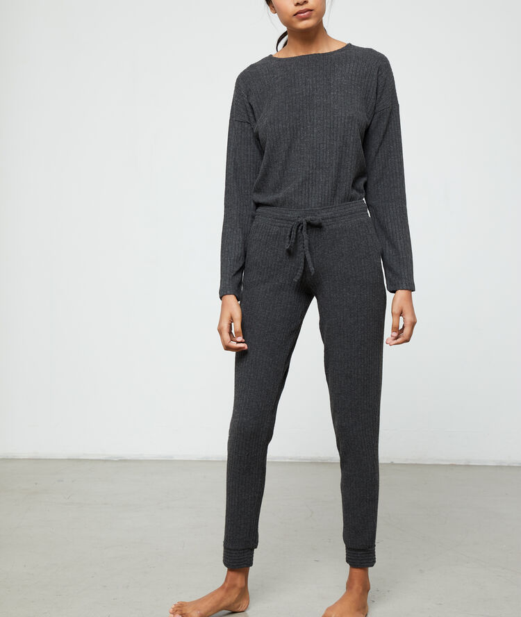 Pantalón homewear ajustado c.gris.
