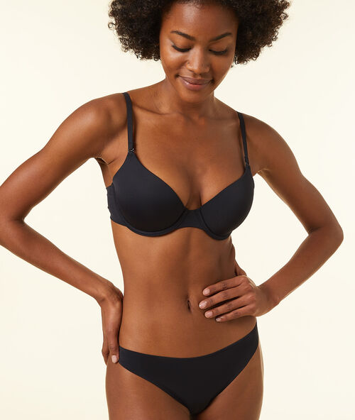 Sujetador con foam. copa a-c negro.