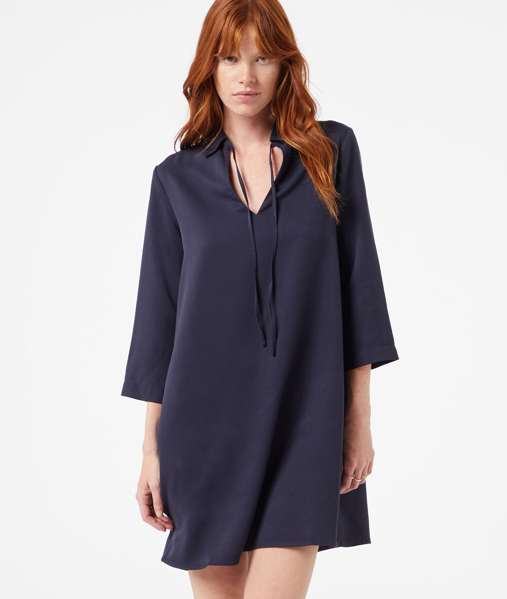 Vestido cuello camisero;${refinementColor}