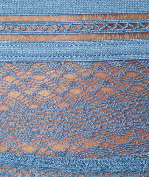 Braguita brasileña dos texturas azul.