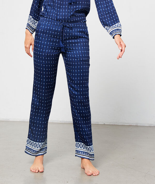 Pantalón de satén estampado Pantalón de satén estampado
