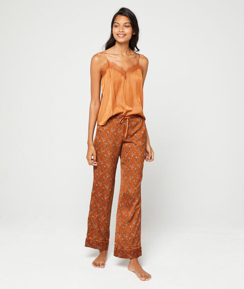 Pantalón estampado c.ocre.