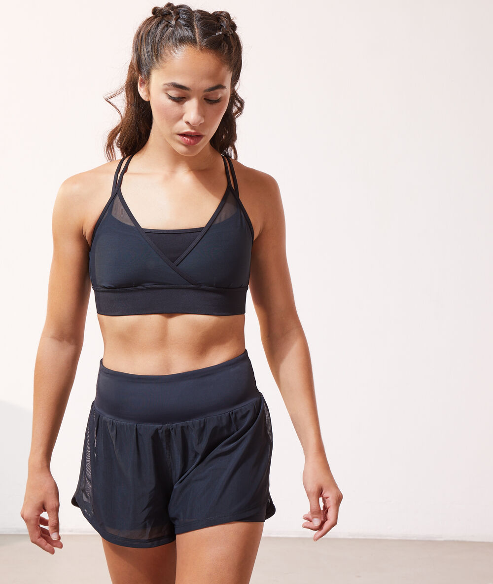 Brassière de training - maintien médium noir.