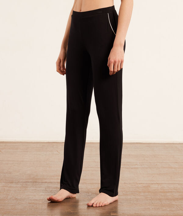 Pantalón liso - WALLY - M - Negro - Mujer - Etam