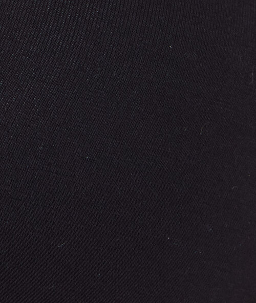 Sujetador triangular sin aros de algodón. copa a-b negro.