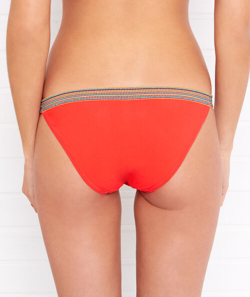 Braguita bikini franja multicolor coral.