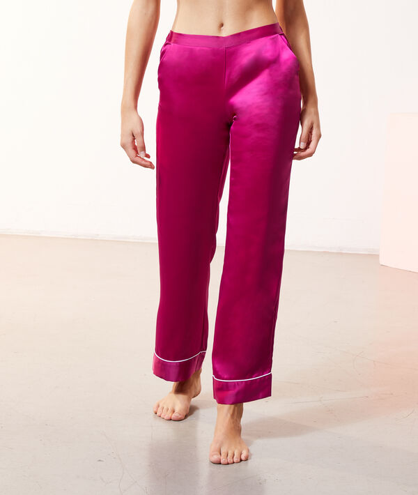 Pantalón pijama de satén Pantalón pijama de satén;${refinementColor}