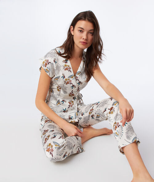Top escote cruzado estampado floral Top escote cruzado estampado floral