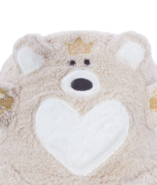 Plaid oso tejido peluche c.gris.