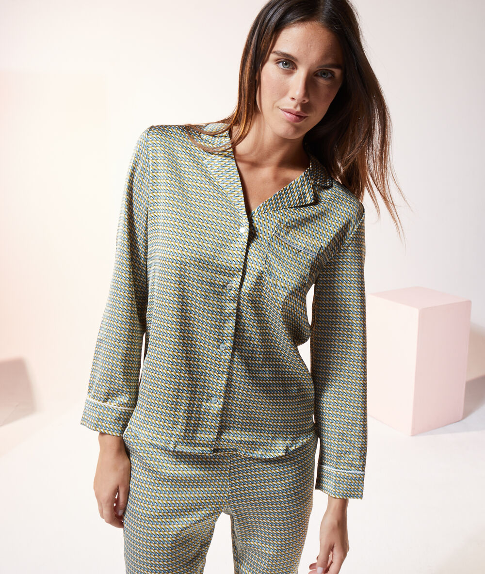 Camisa pijama estampada estampado crudo.