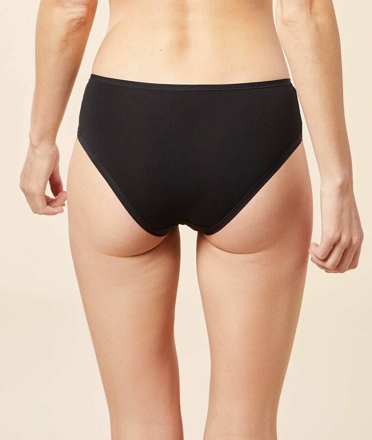 Lote de 3 culotes de algodón blanco/negro/c.gris.