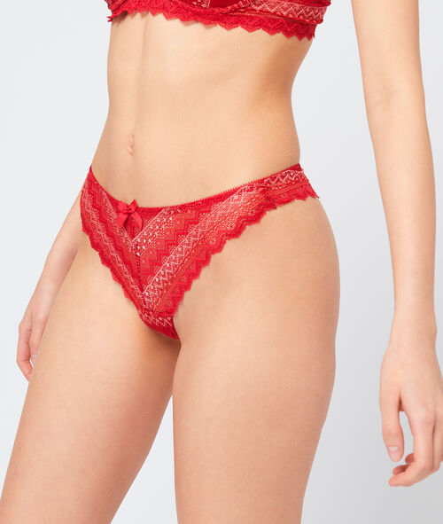 Tanga de encaje gráfico Tanga de encaje gráfico