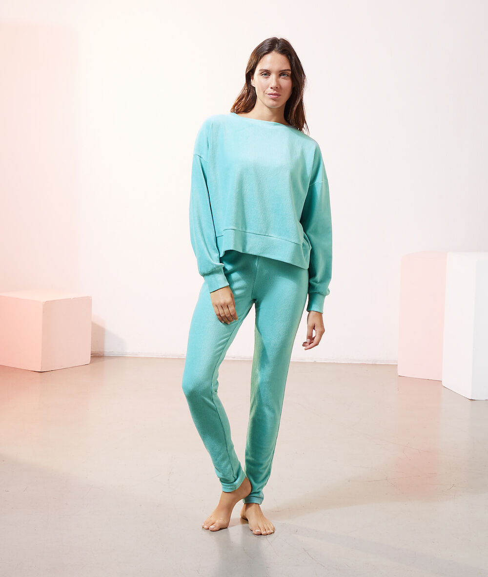 Pantalón homewear verde.
