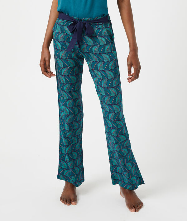 Pantalón estampado, anudado lazada Pantalón estampado, anudado lazada;${refinementColor}