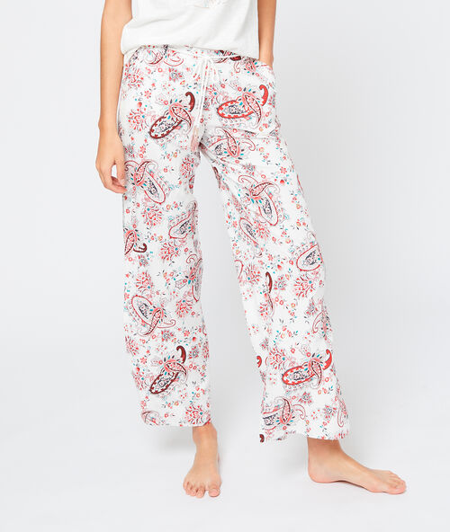 Pantal&oacute;n estampado de cachemira crudo.