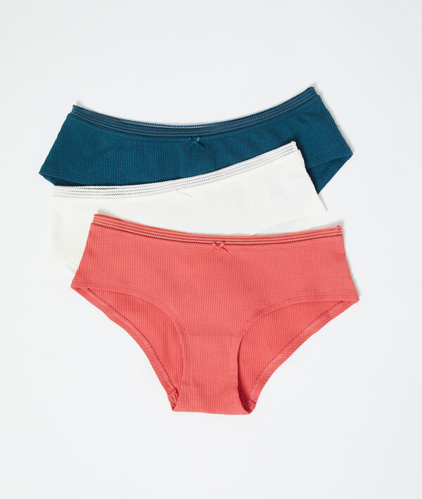 Lote de 3 culotes de algodón Lote de 3 culotes de algodón;${refinementColor}