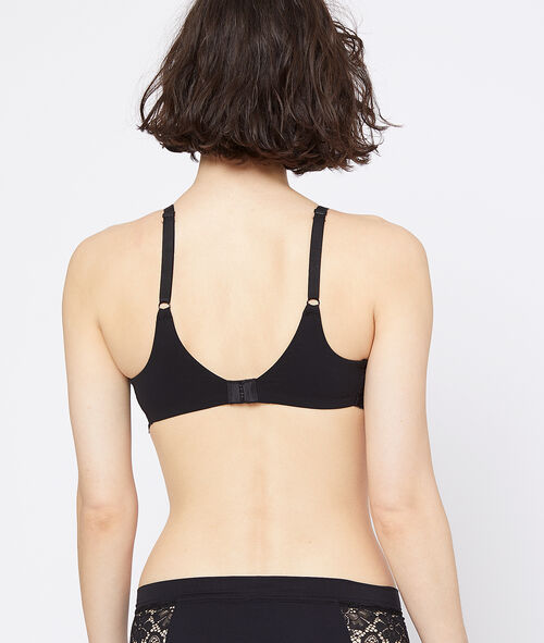 Sujetador triangular push up de encaje floral. Copa A-C Sujetador triangular push up de encaje floral. Copa A-C