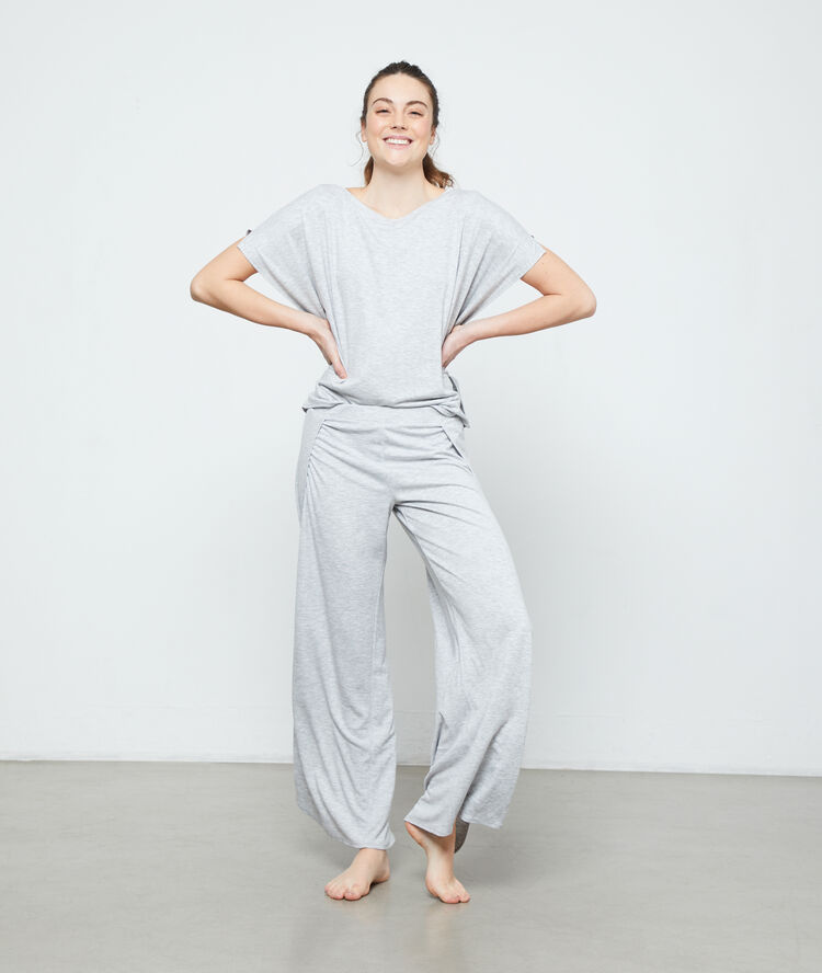Pantalón ancho viscosa c.gris.