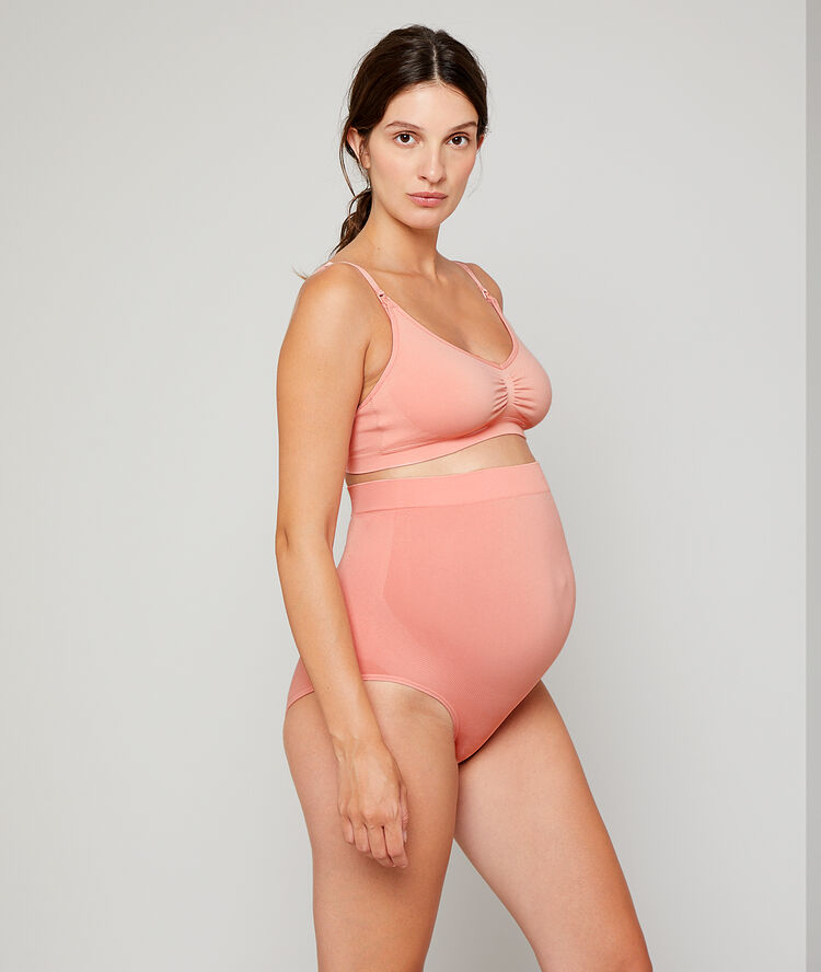 top de lactancia, sin costuras rosa.