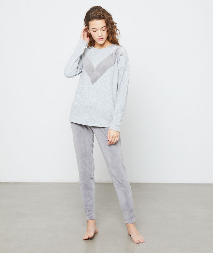 Sudadera con motivos gráficos c.gris.