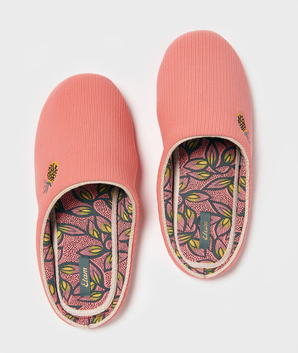 Zapatillas tejido canalé, detalle piña Zapatillas tejido canalé, detalle piña;${refinementColor}