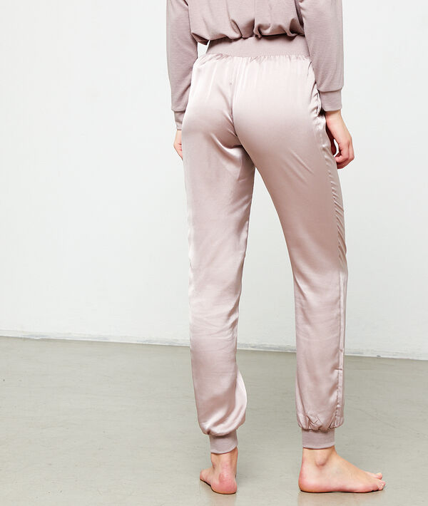 Pantalón de satén liso Pantalón de satén liso