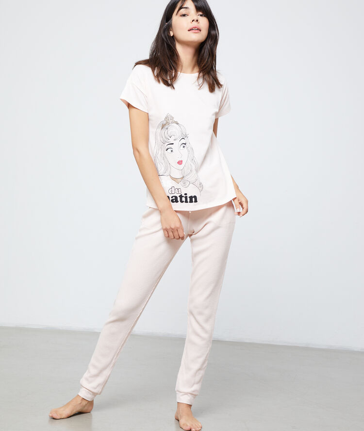 Camiseta princesa disney rosa.