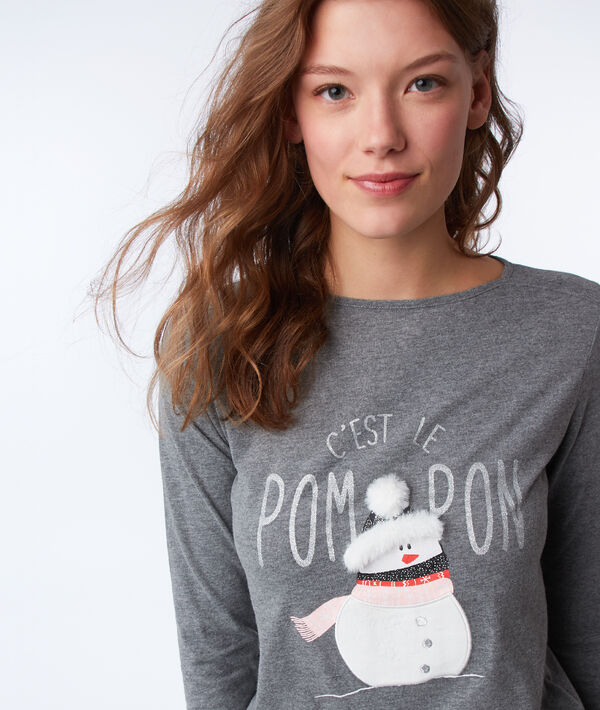 Camiseta manga larga muñeco de nieve Camiseta manga larga muñeco de nieve