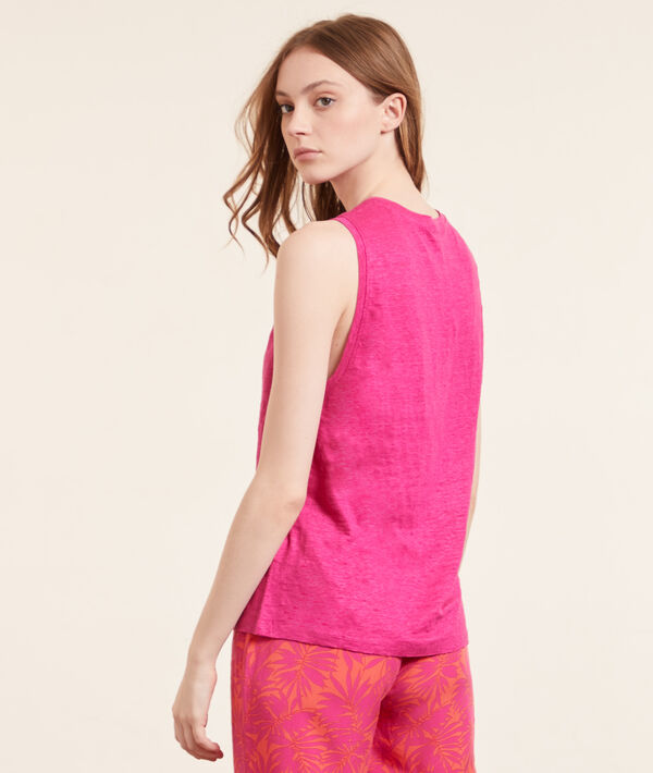 Top liso de lino Top liso de lino;${refinementColor}