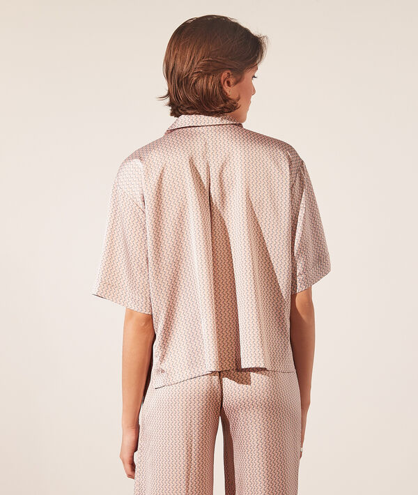 Camisa pijama satén estampada Camisa pijama satén estampada;${refinementColor}