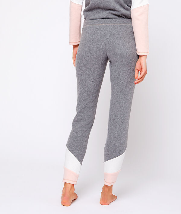 Pantalón homewear con franjas contrastadas Pantalón homewear con franjas contrastadas