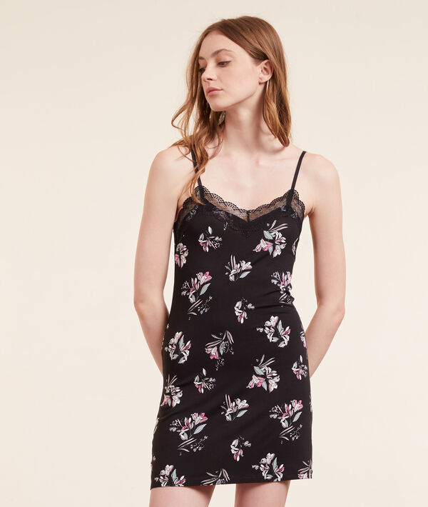 Camisón viscosa, estampado floral Camisón viscosa, estampado floral;${refinementColor}
