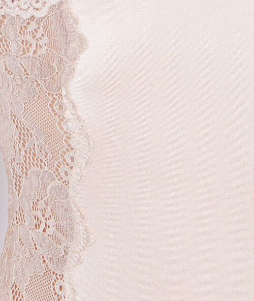 Body de encaje y microfibra, silueta remodeladora. copa b-d rosa.