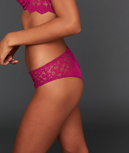 Braguita brasile&ntilde;a dos texturas fucsia.