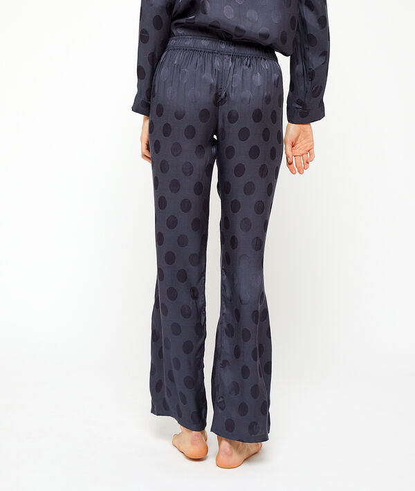 Pantalón satén estampado de lunares Pantalón satén estampado de lunares;${refinementColor}