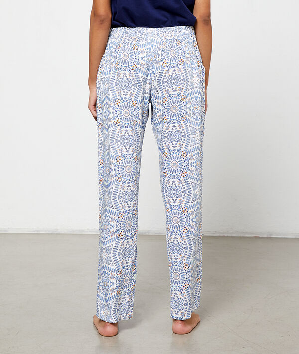 Pantalón estampado viscosa eco Pantalón estampado viscosa eco;${refinementColor}