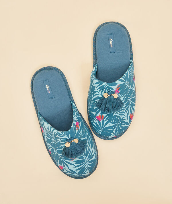 Zapatillas destalonadas estampado tropical Zapatillas destalonadas estampado tropical;${refinementColor}